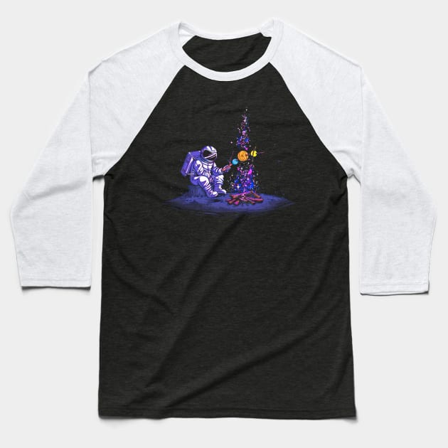 Moon Camping Baseball T-Shirt by Tobe_Fonseca